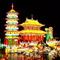 Lanterna de festival chinesa de 50 cm-30 m, mostra lanternas de seda ao ar livre